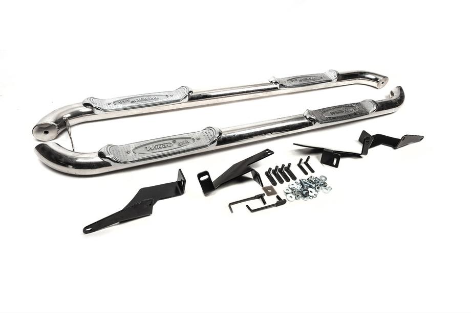 Hyundai Santa Fe 2 2006-2012 Barras Laterales B130319 (2 uds., acero inoxidable) Image