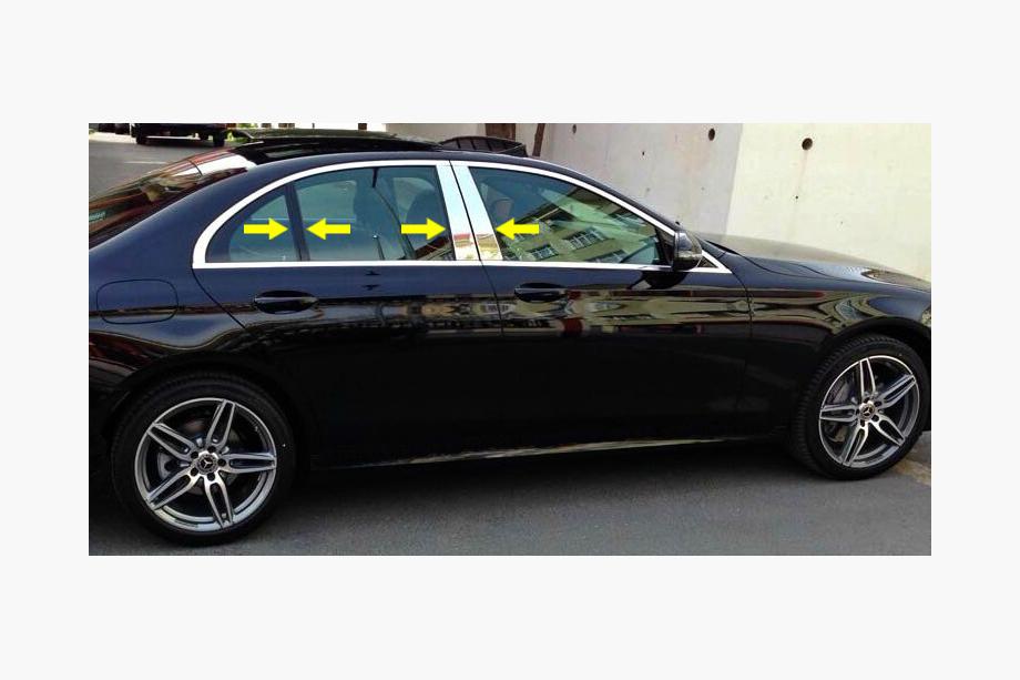 Mercedes E-class W213 2016-2023 Cubiertas de pilares en acero inoxidable 2020+ Foto 4