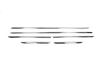 Mercedes E-class W213 2016-2023 Molduras de puerta cromadas Tipo-2 (6 uds, acero inoxidable) foto 2