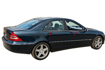 Mercedes C-class W203 2000-2007 Molduras de Ventanas Acero Inoxidable foto 1