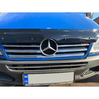 Cubiertas de rejilla anchas (2002-2006, 6 piezas, acero inoxidable) Mercedes Sprinter W901/902/903/904/905 1995–2006 foto 2